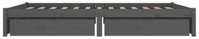 vidaXL Πλαίσιο Κρεβατιού Συρτάρια Γκρι 180 x 200 εκ Super King Size