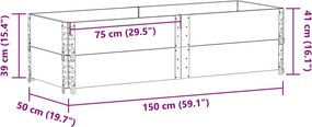 vidaXL Κολάρα Παλέτας 2 τεμ. 150x50 εκ. από Μασίφ Ξύλο Πεύκου