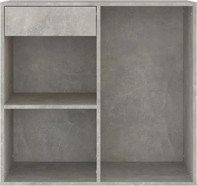 808840 vidaXL Ντουλάπι Καλλυντικών Γκρι Σκυροδ. 80x40x75 εκ Επεξ. Ξύλο