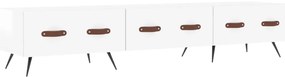 vidaXL Έπιπλο Τηλεόρασης Γυαλ. Λευκό 150x36x30 εκ. Επεξεργασμένο Ξύλο