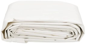 vidaXL Μουσαμάς Λευκός Ø 3 μ. 650 γρ./μ²