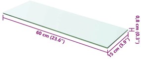 vidaXL Ράφια Πάνελ 2 τεμ. Διάφανα 60 x 15 εκ. Γυάλινα