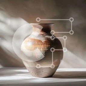 Intra Συλλεκτικό Ξύλινο Παζλ Plywood  4mm - Μεγάλο βάζο στο τραπέζι με σκιές Σε Ξύλινο Κουτί - Διαστάσεις: 10x10 cm – 25 κομμάτια