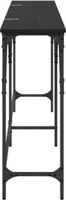 vidaXL Τραπέζι κονσόλας Μαύρη Οξυά 180 x 30 x 75 εκ Επεξεργασμένο ξύλο