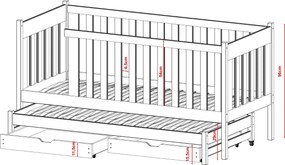 KAJA 90x200 pine bunk bed Lano Furniture