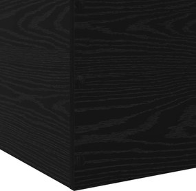 vidaXL Κρεβάτι δαπέδου Μαύρη Δρυς 80 x 200 cm Επεξεργασμένο Ξύλο