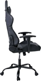 BF8350 Gaming Πολυθρόνα Γραφείου, Ανάκλιση Πλάτης έως 90°, Pu Μαύρο   1τμχ