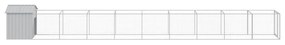Σπιτάκι Σκύλου με Οροφή Αν. Γκρι 117x1017x123εκ Γαλβαν. Χάλυβας - Γκρι