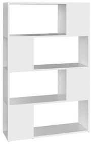 vidaXL Βιβλιοθήκη/Διαχωριστικό Χώρου Λευκό 80x24x124,5 εκ. Μοριοσανίδα