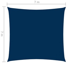 vidaXL Πανί Σκίασης Τετράγωνο Μπλε 7 x 7 μ. από Ύφασμα Oxford