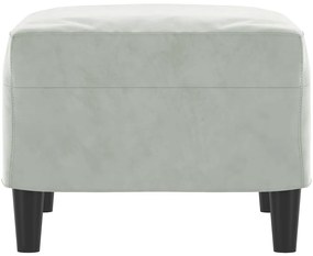 vidaXL Υποπόδιο Ανοιχτό Γκρι 60 x 50 x 41 εκ. Βελούδινο