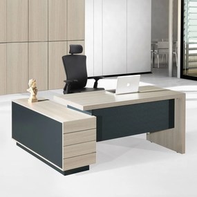 PROGRESS Γραφείο Αναστρέψιμη Γωνία, Ντουλάπι,Συρτάρι, Ράφι, Θέση Η/Υ,Απόχρωση Elm-Sky Grey   1τμχ