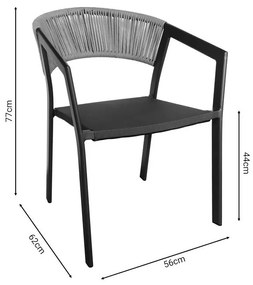 Τραπεζαρία Synergy-Glisten σετ 3τεμ λευκό αλουμίνιο και plywood σε φυσικό χρώμα 80x80x74εκ