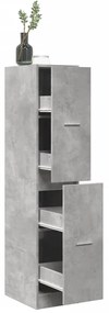 vidaXL Συρταριέρα Γενικής Χρήσης Γκρι Σκυρ.30x41x144,5 εκ. Επεξ. Ξύλο