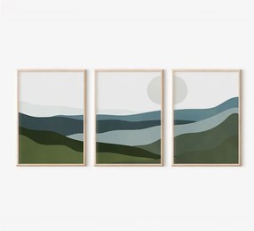 Πίνακας Orbis pakoworld τρίπτυχος με ψηφιακή εκτύπωση και πλαίσιο 33x1.5x48εκ