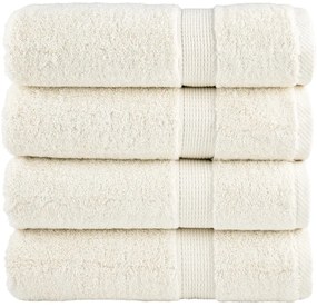 vidaXL Πετσέτες Μπάνιου Premium SOLUND 4Τ Κρεμ 70x140εκ 600 γρ/μ²