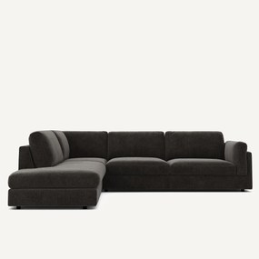 Γωνιακός καναπές-σεζλόνγκ βελούδο chenille, César