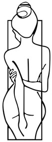Διακοσμητικό Τοίχου Female Posture 279ENZ1871 24x69cm Black Wallity Metal