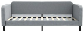 vidaXL Καναπές Κρεβάτι Συρόμενος Αν. Γκρι 100x200 εκ Ύφασμα &amp; Συρτάρια