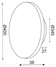 ΕΠΙΤΟΙΧΟ Φ/Σ LED 24W 3000Κ 1920LM TERRAZZO MDF ΚΥΚΛΟΣ Φ40ΧΗ3,6CM ECLIPSE - ZM1724LEDWT