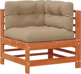 vidaXL Σετ Ξαπλώστρας Κήπου 5 pcs Κερωμένο Καφέ Στερεό πεύκο