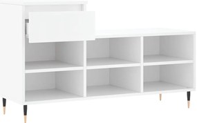 vidaXL Παπουτσοθήκη Λευκή 102x36x60 εκ. από Επεξεργασμένο Ξύλο