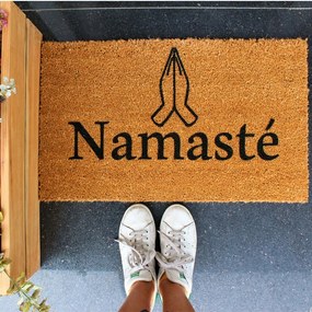 Πατάκι Εισόδου Namaste 796LMN9830 70x40cm Brown-Black Aberto Design 70x40