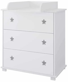 Συρταριέρα  με Αλλαξιέρα  Stars White  83x48x87cm  BC20070  BabyCute