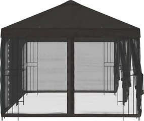 vidaXL Κιόσκι με Πλαϊνές Τοίχους 6 x 3 m Ανθρακί