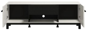 Έπιπλο Τηλεόρασης Sarthe 150 3K1F2V Λευκό - Μαύρο 147x42x51 εκ. 147x42x51 εκ.