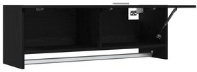 vidaXL Ντουλάπα  Μαύρη Βελανιδιά 100x32,5x35 εκ από επεξεργασμένο ξύλο