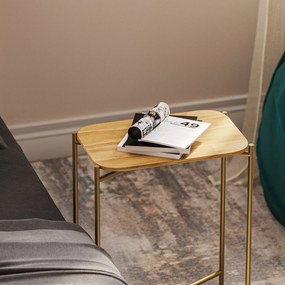 Τραπεζάκι Σαλονιού Χρυσό / Φυσικό SHB 40x26x56