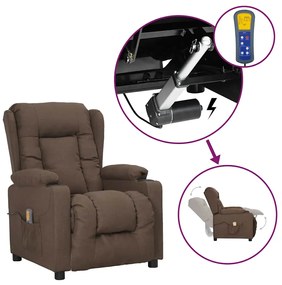 vidaXL Πολυθρόνα Μασάζ με Ανύψωση Taupe Υφασμάτινη