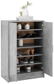 vidaXL Παπουτσοθήκη Γκρι Σκυροδέματος 60 x 35 x 92 εκ. από Επεξ. Ξύλο