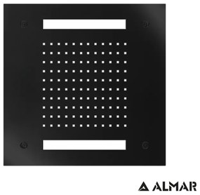 Almar Black Matt PVD Κεφαλή Χρωματοθεραπείας εντοιχισμού οροφής 1 ροής 206-E044172-400