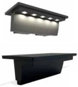 Fos Me Ηλιακό Φωτιστικό Επίτοιχο LED 1W 3000K-6000K Σετ 2 Τεμαχίων Ανθρακί 47-00304