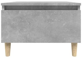 Τραπέζια Βοηθητικά 2 τεμ. Γκρι Σκυροδ. 50x46x35 εκ. Επεξ. Ξύλο - Γκρι