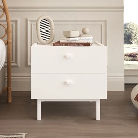 Κομοδίνο Λευκό FLOPOR 47.9x36.8x47