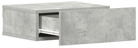 vidaXL Κομοδίνο Κρεμαστό Γκρι Σκυροδέματος 40x30x15 εκ. από Επεξ. Ξύλο