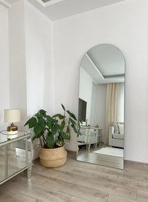 Stewehome Οβάλ επιδαπέδιος καθρέφτης χωρίς πλαίσιο Λευκό 180x70 cm