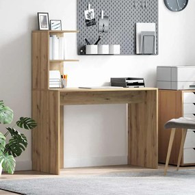 vidaXL Γραφείο Γραφής από Δρυ Δρυς MDF με φινίρισμα από δρυ Μεσαίο