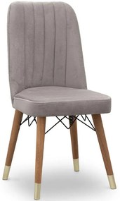 Καρέκλα Τραπεζαρίας Carla 0230217 45x46x90cm Multi-Beige Metal,Velvet,Wood