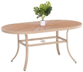 Τραπέζι Κήπου Telamo HM6288.04 160x90x73,5cm Champagne-Natural