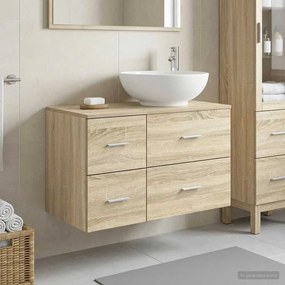 vidaXL Σετ Επίπλων Μπάνιου 2 τμχ. Sonoma Δρυς Επεξεργασμένο Ξύλο