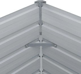 vidaXL Ζαρντινιέρα Ψηλή Πράσινη 100x100x45 εκ. Γαλβανισμένος Χάλυβας