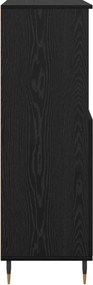 vidaXL Highboard Μαύρο 60 x 36 x 110 εκ. Επεξεργασμένο ξύλο