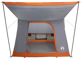 vidaXL Σκηνή Camping Γκρι και πορτοκαλί 282 x 225 x 154 εκ Πολυεστέρας