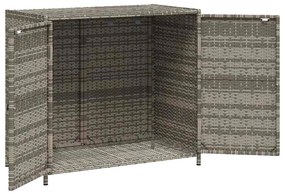 vidaXL Ντουλάπι Αποθήκευσης Κήπου Γκρι 83x45x76 εκ. από Συνθ. Ρατάν