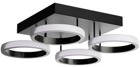 Φωτιστικό Οροφής - Πλαφονιέρα HU-HJ2399-4 35x35x10cm Led 1400lm 35W 4000K Black Aidonitsa