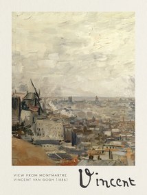 Αναπαραγωγή View from Montmartre - Vincent van Gogh, (30 x 40 cm)